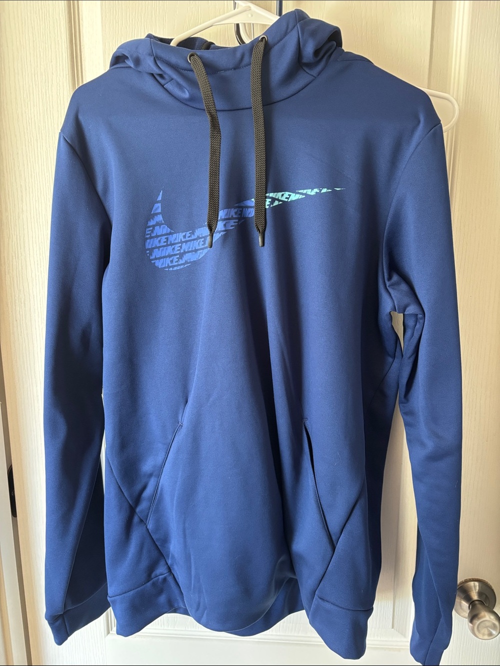 Nike Men's Dri-Fit Blue Pullover Hoodie